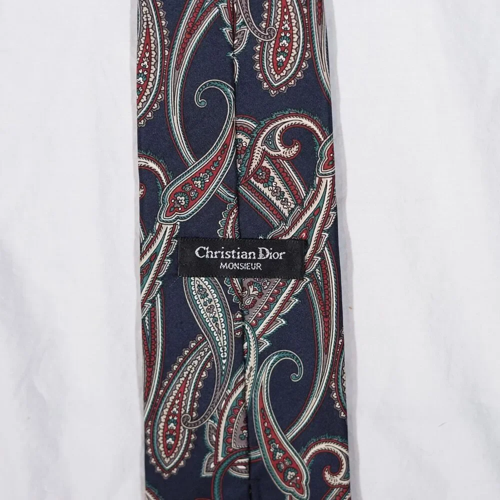 Christian Dior Monsieur Tie Paisley Made in USA